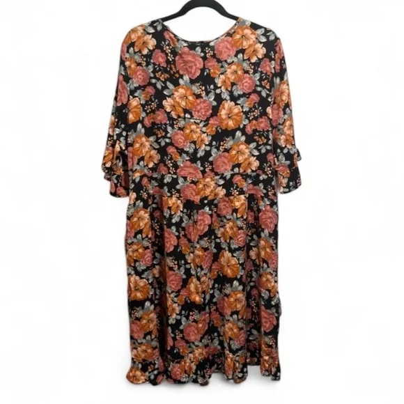 Forever 21 Floral Dress - Black, Pink, Orange - Picture 7 of 7